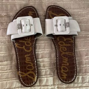 Sam Edelman white slides size 8